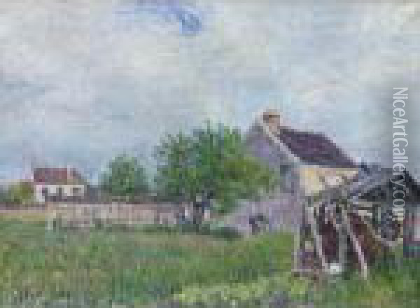 Vieille Chaumiere Aux Sablons Oil Painting - Alfred Sisley
