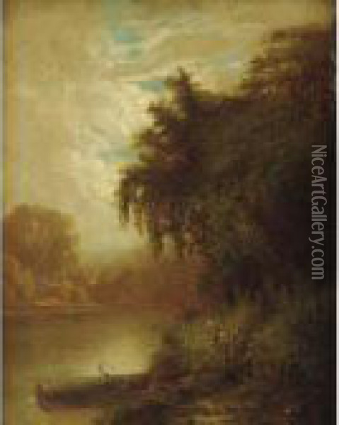 The Lake Oil Painting - Alexander Helwig Wyant