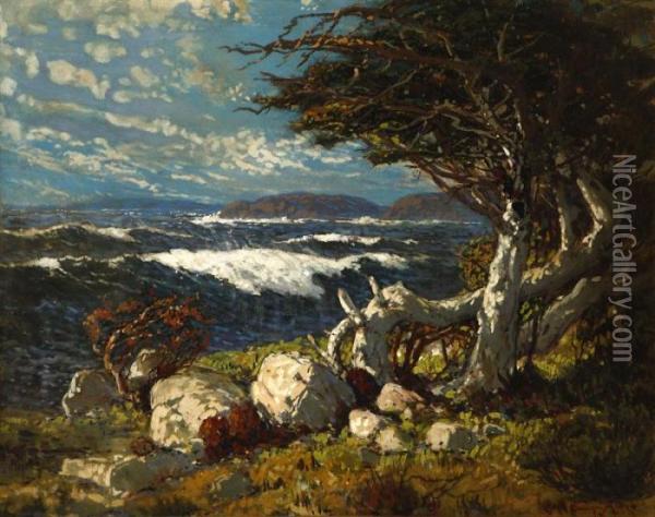 Looking West From Point Lobos Oil Painting - Ralph Davidson Miller