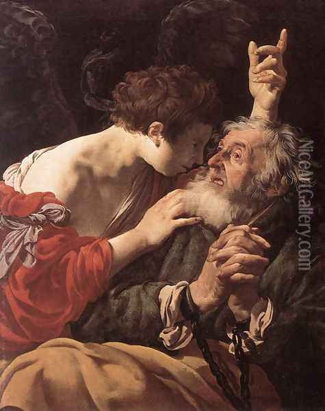 The Deliverance of St Peter Oil Painting - Hendrick Terbrugghen