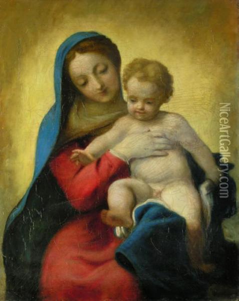Madonna Mit Dem Kind Oil Painting - Giovanni Battista Salvi