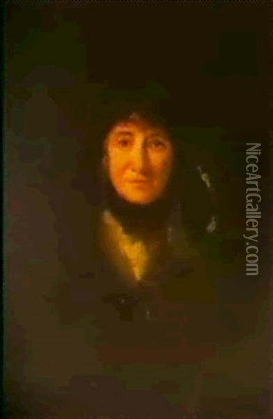 Bildnis Einer Dame Oil Painting - George Romney