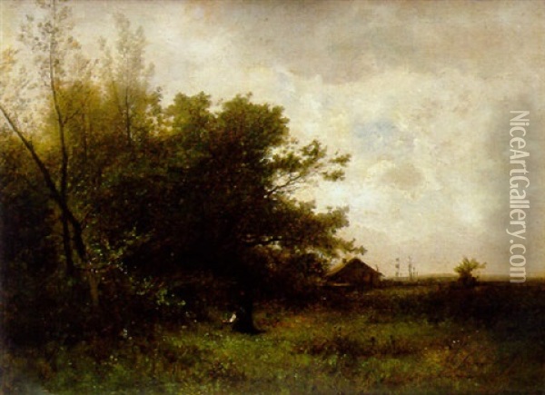 Fluslandschaft Oil Painting - Gustave Eugene Castan