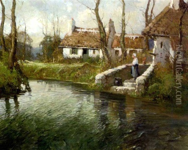 Springtime In Normandy Oil Painting - George Ames Aldrich