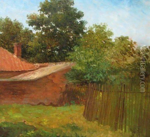 Farm Landscape Oil Painting - M. De Vos