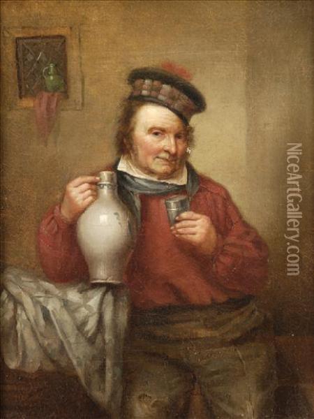 Portrait Of A Scotsman In A Tavern Oil Painting - Thomas Faed