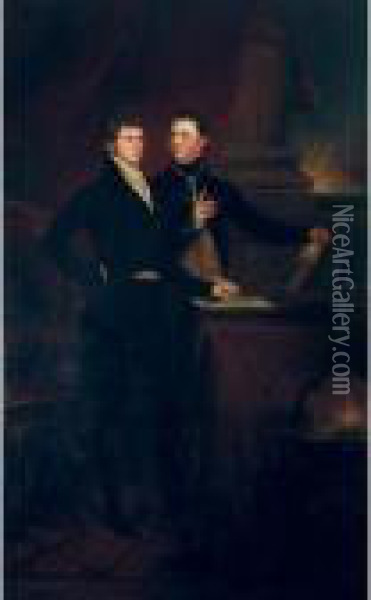 Portrait Of Edward Knatchbull, 
Later 9th Bt. (1781-1849), With His Brother Norton Joseph Knatchbull 
(died 1801) Oil Painting - John Singleton Copley