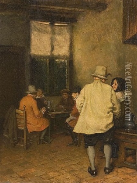 Im Wirtshaus Oil Painting - Claus Meyer