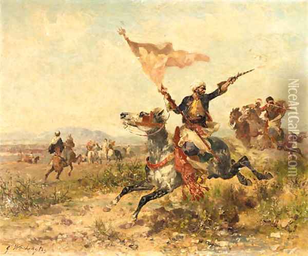 Arab warriors Oil Painting - Georges Washington