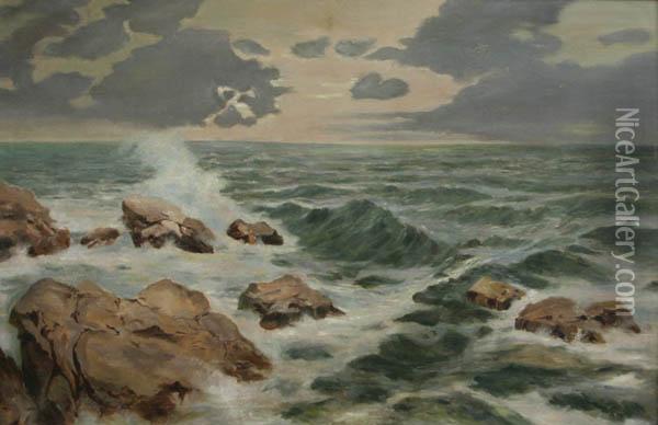 Coast Oil Painting - Alfred Zoff