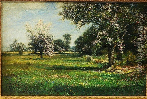 Spring Orchard Near Nanuet Oil Painting - Albert Babb Insley