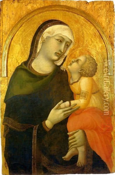 Madonna and Child 5 Oil Painting - Pietro Lorenzetti