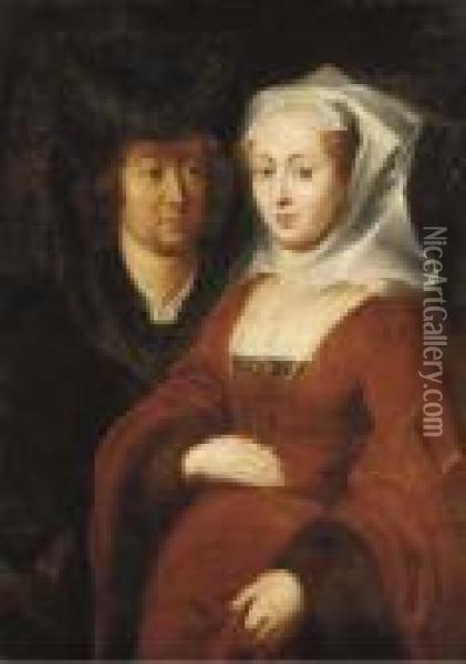 Ansegisus And Saint Bega Oil Painting - Peter Paul Rubens