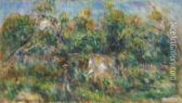 La Promenade Du Peintre A Cagnes Oil Painting - Pierre Auguste Renoir