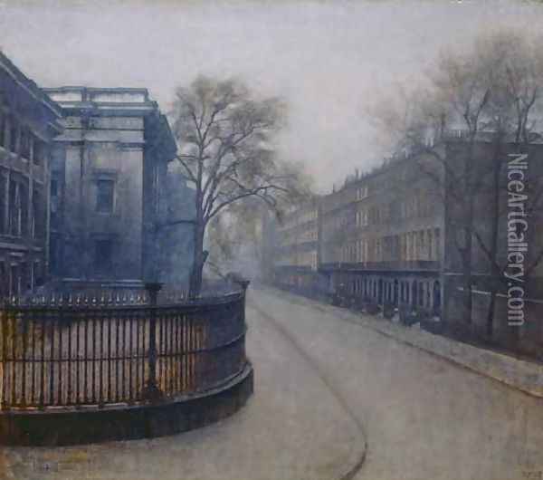 Street in London Oil Painting - Vilhelm Hammershoi