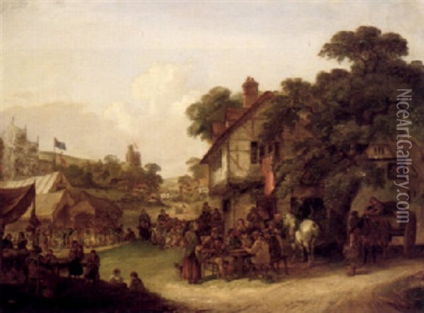 The Village Fair Oil Painting - Charles Shayer