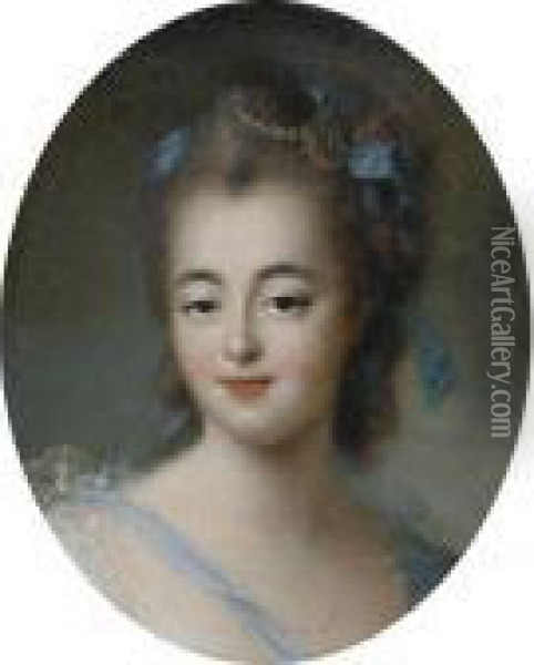 Portrait Of A Lady Oil Painting - Francois-Hubert Drouais