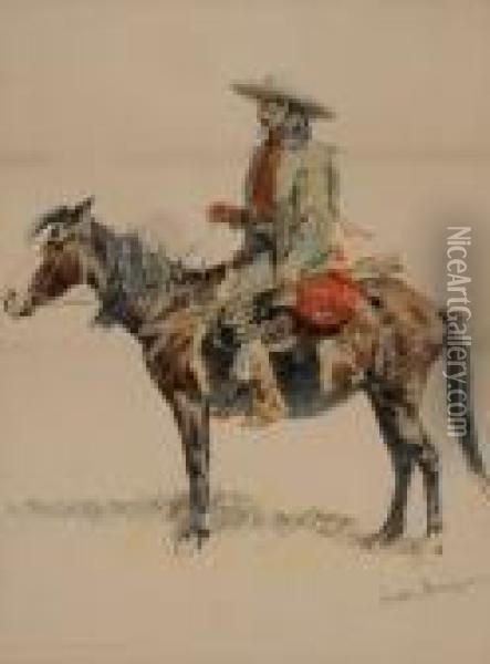 The Trapper Oil Painting - Frederic Remington
