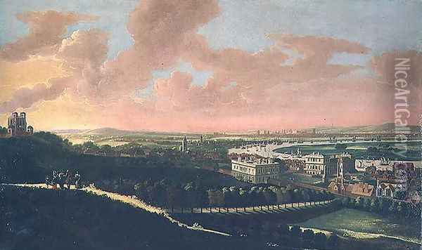 London from Greenwich Hill, c.1680 Oil Painting - Johannes Vorsterman