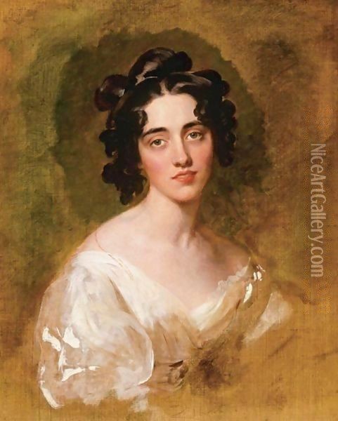 Portait Of Lady Georgina North (Died 1835), Unfinished Oil Painting - Sir Thomas Lawrence