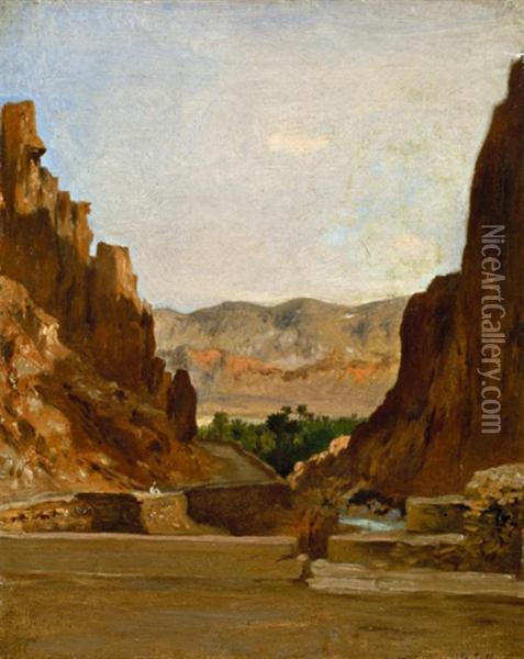 Les Gorges D'el-kantara Oil Painting - Jean-Joseph Bellel