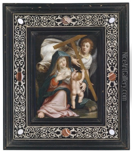 Madonna Mit Kind Oil Painting - Johann Mathias Kager