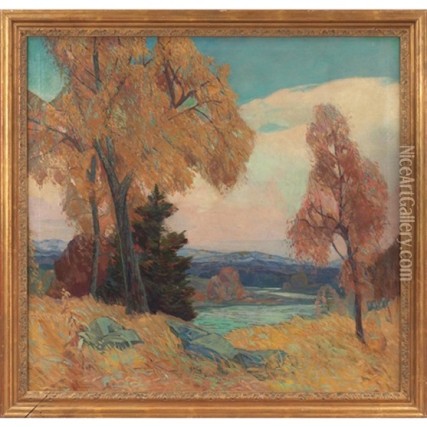 Autumn Afternoon Oil Painting - Carl Rudolph Krafft
