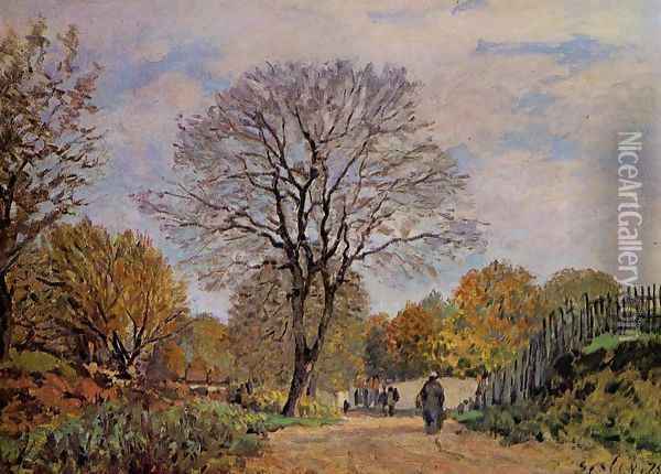 A Road in Seine-et-Marne, 1878 Oil Painting - Alfred Sisley