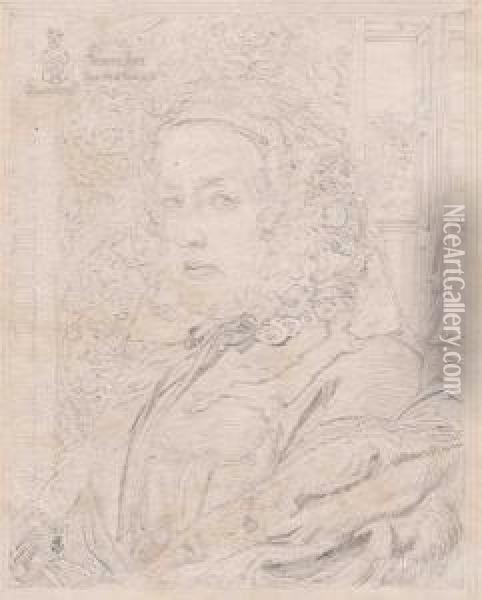 Portrait Of Mrs Susanna Rose Oil Painting - Frederick Sandys