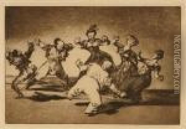 If Marion Will Dance Oil Painting - Francisco De Goya y Lucientes