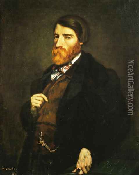 Portrait of Alfred Bruyas I Oil Painting - Gustave Courbet