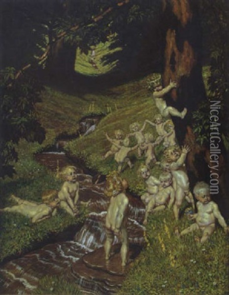 Allegory Of Summer Oil Painting - Franz Stassen