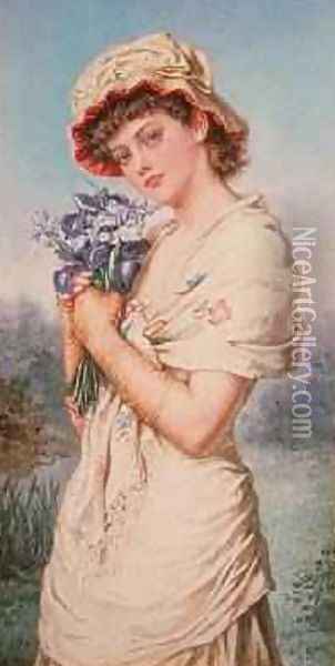 Irises Oil Painting - Agnes Nicholl