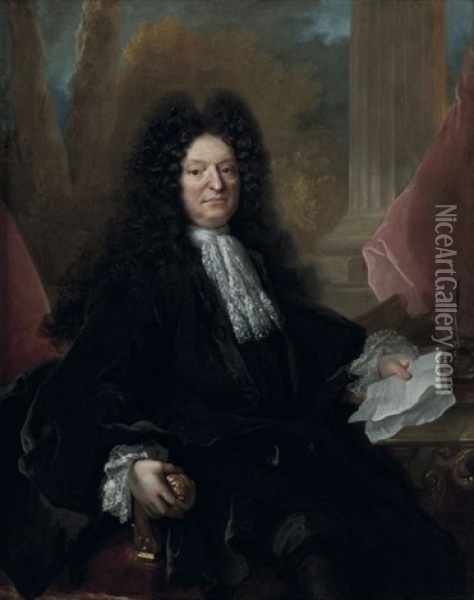 Portrait D'un Magistrat Oil Painting - Nicolas de Largilliere