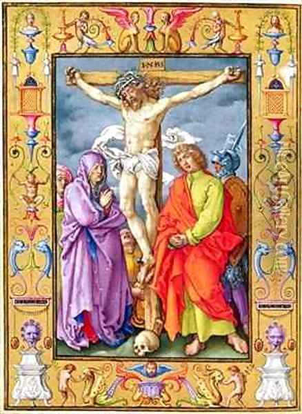 Ms 39 1601 The Crucifixion from Passio Domini Nostri Jesu Christi Secundum Joannem Oil Painting - Durer or Duerer, Albrecht