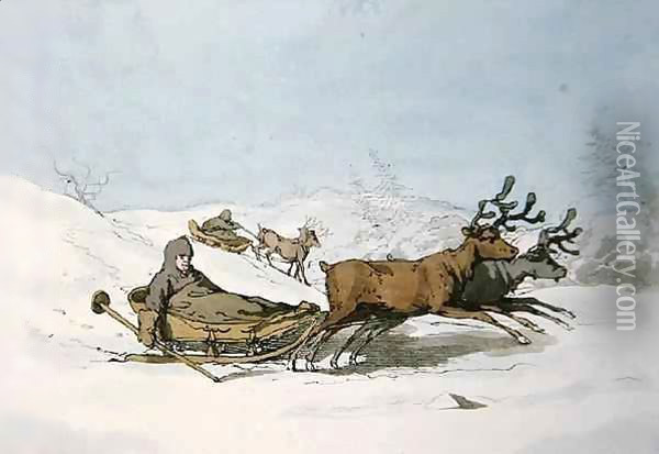 Lapland Sledge Oil Painting - John Augustus Atkinson