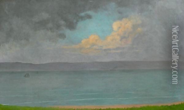 The Bay Of The Seine, 1918 Oil Painting - Felix Edouard Vallotton