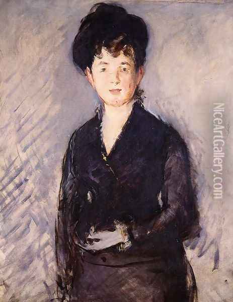 Woman with a Gold Pin Oil Painting - Edouard Manet