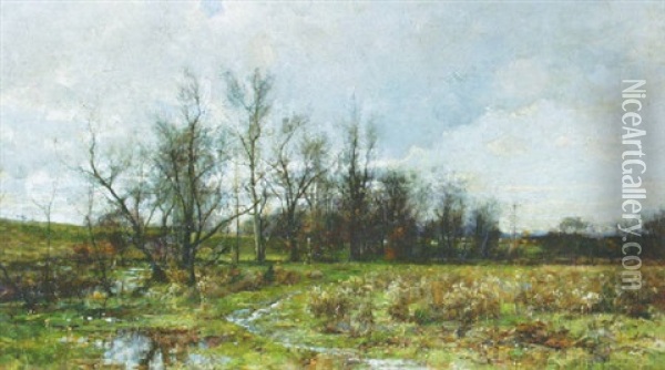 Reflections Of Spring Oil Painting - Hugh Bolton Jones