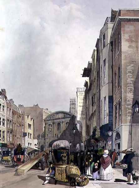 Temple Bar, from the Strand (2), 1842 Oil Painting - Thomas Shotter Boys