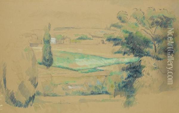 Paysage Oil Painting - Paul Cezanne