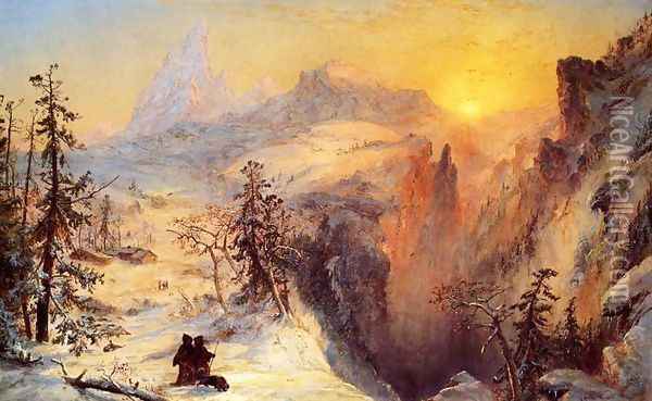 Winter in Switzerland 2 Oil Painting - Jasper Francis Cropsey
