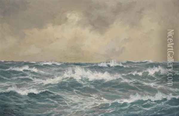Bei Kap Skagen Oil Painting - Adolf Georg Friederich Bock