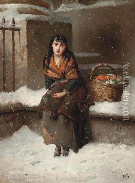Snow Drops Oil Painting - Edward Charles Barnes