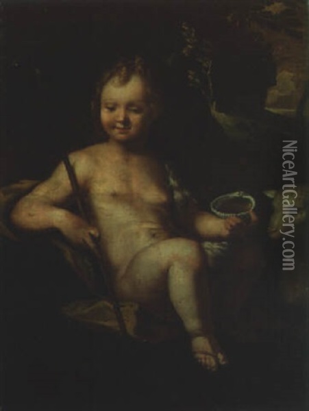 The Infant Saint John The Baptist Oil Painting - Giuseppe Maria Crespi