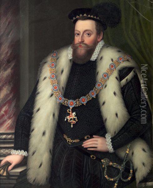 Portrait De Sir Henry Spelman (1562-1641) Et De Henry Sydney Oil Painting - Henry Bone