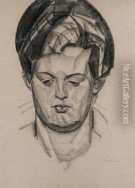 Portrait De Femme Oil Painting - Jules Oury, Dit Marcel-Lenoir