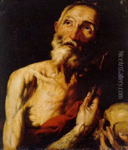 San Jeronimo Pentitente Oil Painting - Jusepe de Ribera