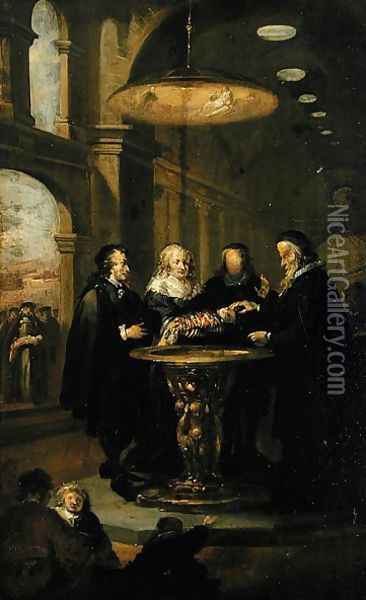 The Christening Oil Painting - Otto Wagenfeldt