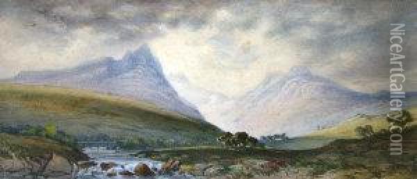 Highlandlandscape Oil Painting - J. Joy